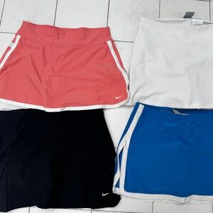 LOT OF 4 NIKE ATHLETIC DRI FIT TENNIS SKIRT SKORT XS 0-2